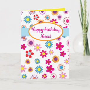 Carte Fleurs modifiables Floral Anniversaire