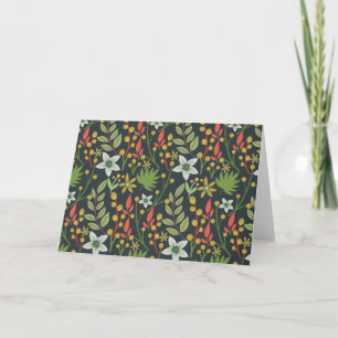 Carte Fleurs motifs colorées florales sans couture et qu