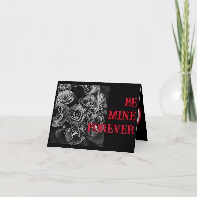 Carte Fleurs noires Valentine (Devant)