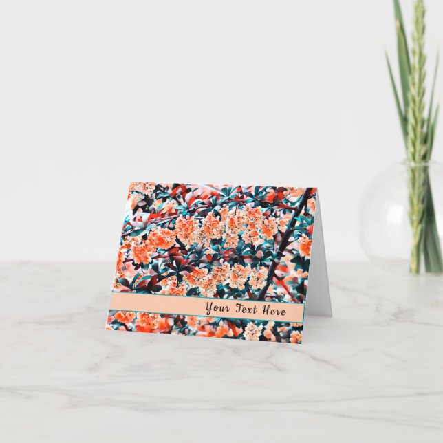 Carte Fleurs orange (Devant)