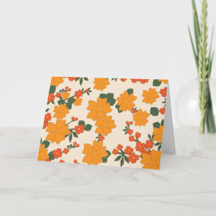 Carte Fleurs Oranges, Motif Floral, Motif De Fleurs