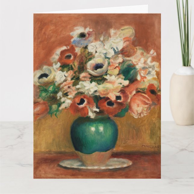Carte Fleurs par Renoir Peinture Art Impressionniste (Devant)
