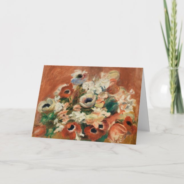 Carte Fleurs par Renoir Peinture d'art impressionniste (Devant)