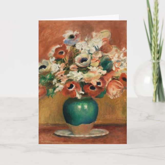 Carte Fleurs par Renoir Peinture d'art impressionniste (Devant)