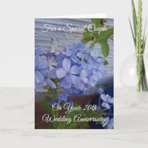 Carte Fleurs Personnalisé 20e anniversaire de mariage