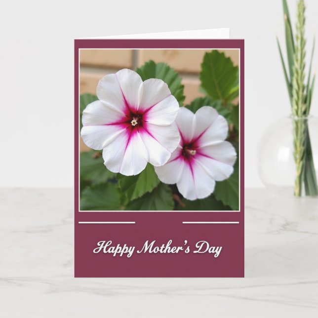 Carte Fleurs pour la Fête des Mamans (Devant)