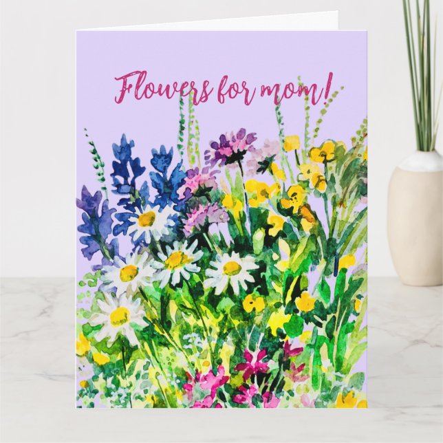 Carte Fleurs pour la meilleure maman ! (Devant)