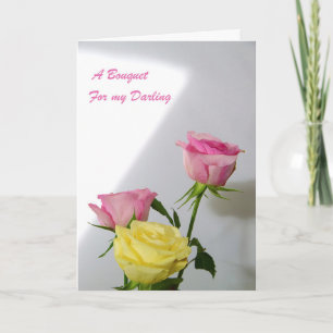 Carte Fleurs pour ma chérie.