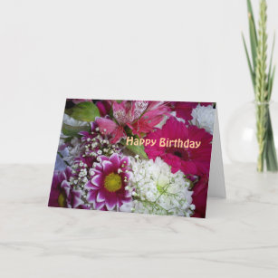 Cartes Fleurs Blanches D Anniversaire Zazzle Fr