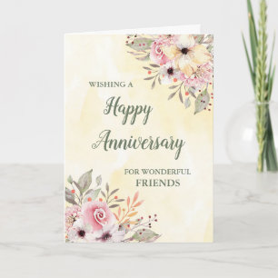 Carte Fleurs printanières pour l'anniversaire de mariage