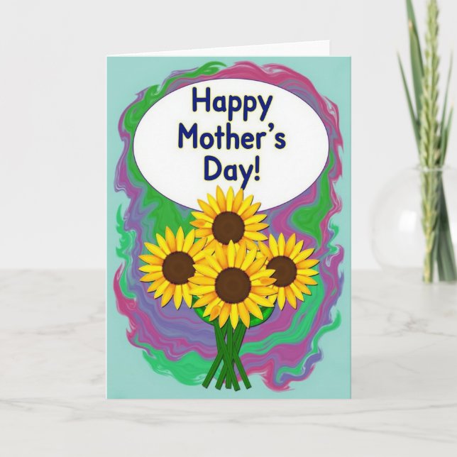 Carte Fleurs Radieuses (Devant)