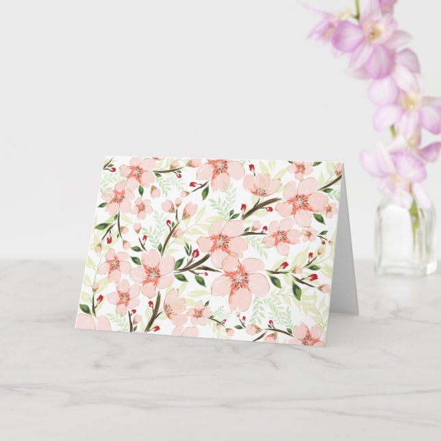 Carte Fleurs roses (Orchidée)