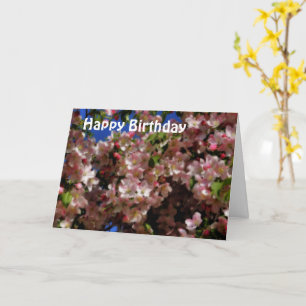 Carte Fleurs roses Anniversaire