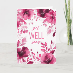 Carte Fleurs roses Aquarelle S'APPROFONDIR BIENTÔT PERSO