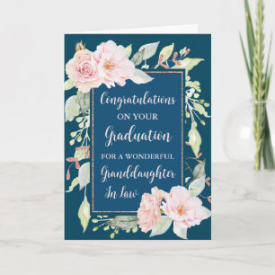 Carte Fleurs roses Grandgirl en droit