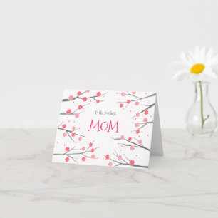 Carte Fleurs roses Joli Floral Fête des Mères Personnali