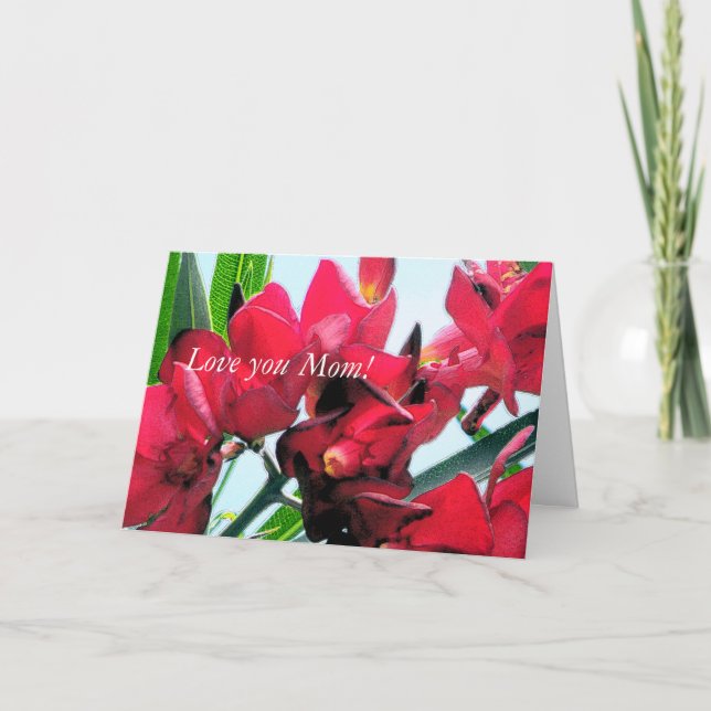 Carte Fleurs rouges (Devant)