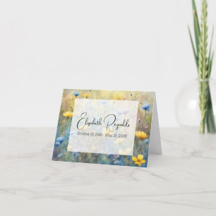 Carte Fleurs sauvages d'été Sympathie Merci 