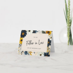 Carte Fleurs sauvages Élégants Mon Père En Droit Mariage