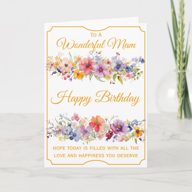 Carte Fleurs sauvages Fête des mères (Devant)
