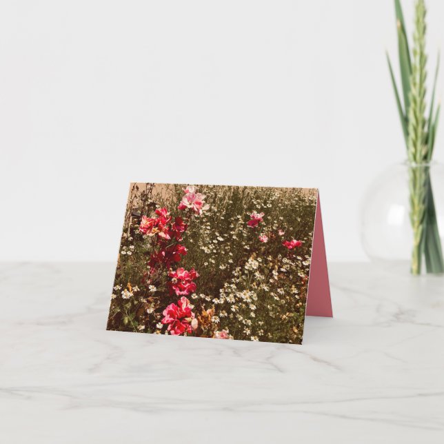 Carte Fleurs Sauvages Vintage (Devant)