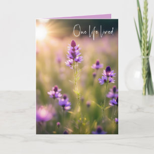 Carte Fleurs sauvages violet sympathy