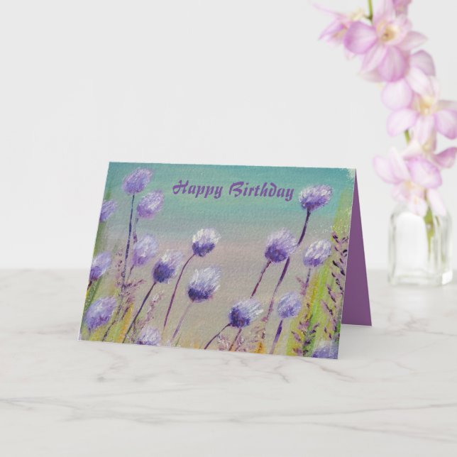 Carte Fleurs sauvages violets (Orchidée)