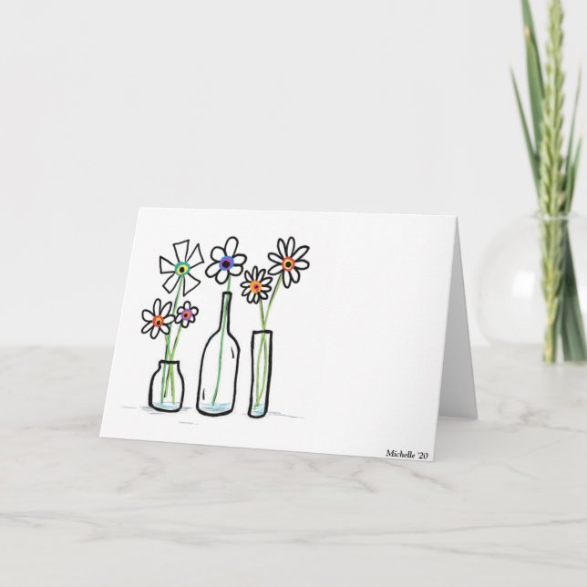 Carte Fleurs simples (Devant)