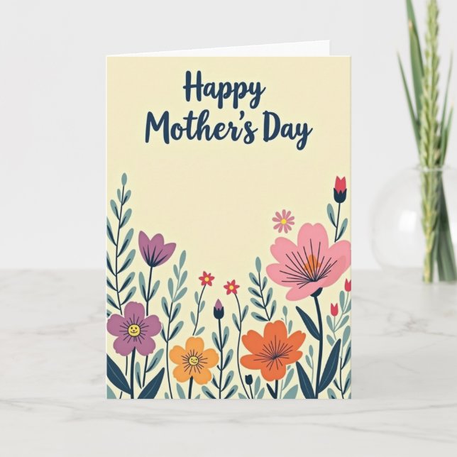 Carte Fleurs Sourires (Devant)