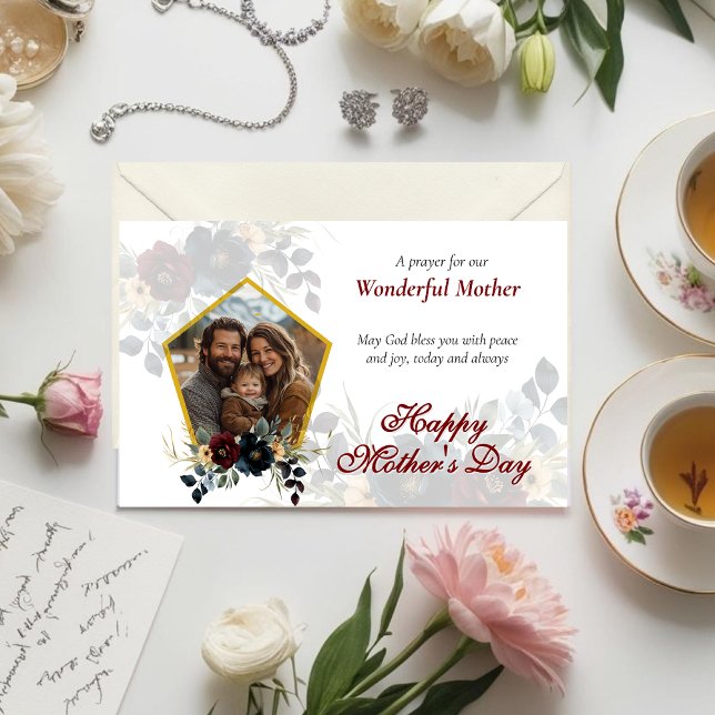 Carte Fleurs vintages Photo Fête des mères (Créateur téléchargé)