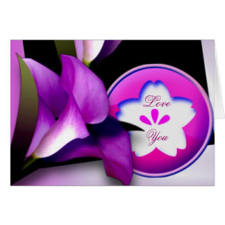 Carte Fleurs violettes