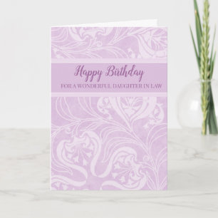 Carte Fleurs violettes Fille en droit Anniversaire
