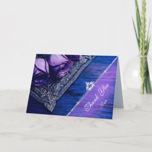 Carte Fleurs Violettes Rustiques Élégantes et Moody