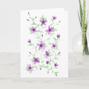 Carte Fleurs violettes sur la vigne