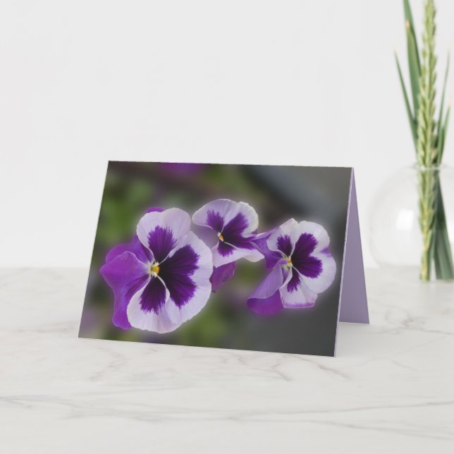 Carte Fleurs violettes Toutes les occasions Salutation b (Devant)