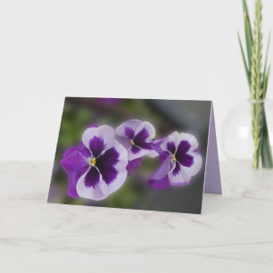 Carte Fleurs violettes Toutes les occasions Salutation b