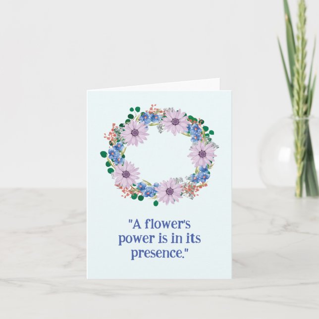 Carte Fleurs violettes vierges Wreath murale (Devant)