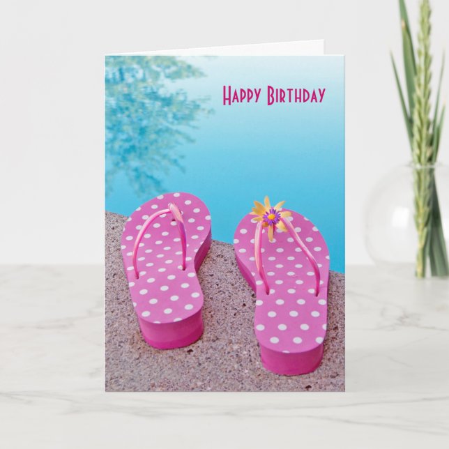 Carte Flip Flops Anniversaire (Devant)