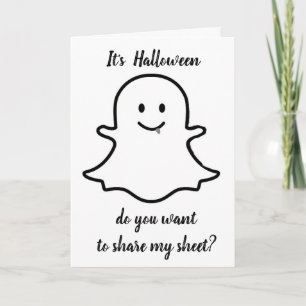 CARTE **FLIRTING GHOST PRENDRA SOIN DE VOUS** HALLOWEEN