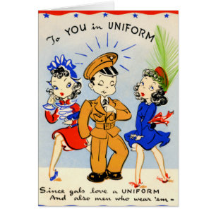 Carte Flirty drôle de cru de soldat