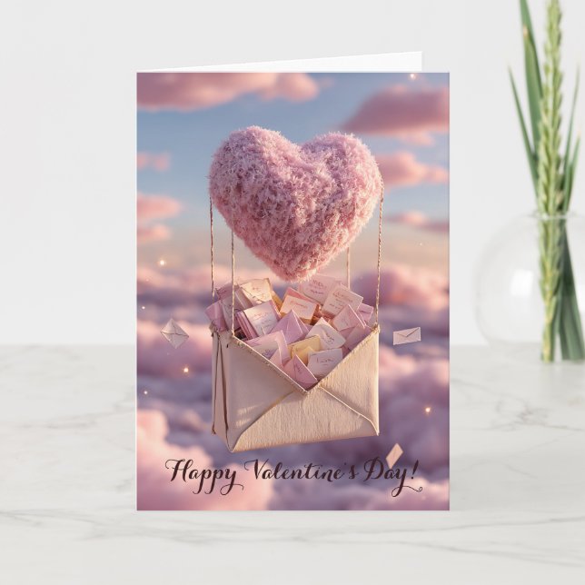 Carte Floating Heart of Love Letters Design Postcard (Devant)