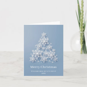 Carte Flocon de neige moderne Arbre de Noël Accueil d'en