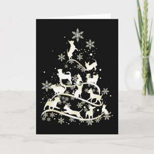 Carte Flocons de neige de l'arbre de Noël Chihuahua Joye