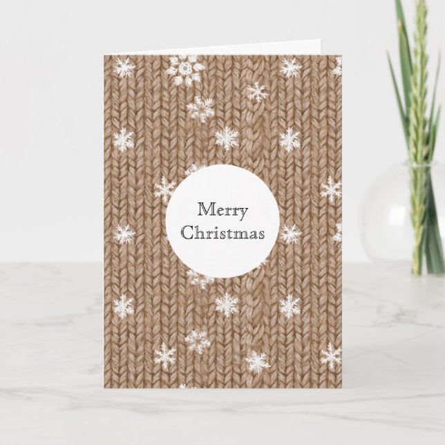 Carte Flocons de neige de Noël au cacao crème (Devant)