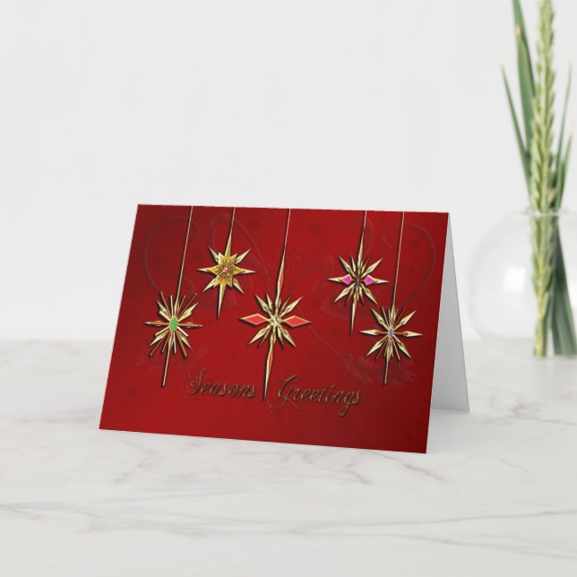 Carte flocons de neige de vœux de saison (Devant)