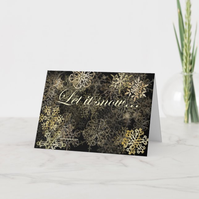Carte Flocons de neige Let It Snow Blue Beach Song (Devant)