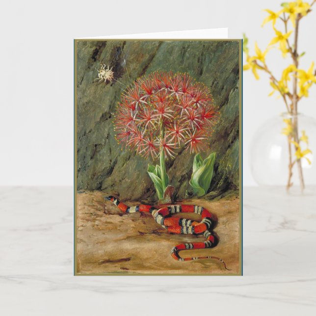 Carte Flor Imperiale Coral Snake et Araignée (Fleur jaune)