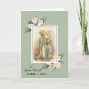 Carte Floraisons Florales St. Joseph Jésus Fête de