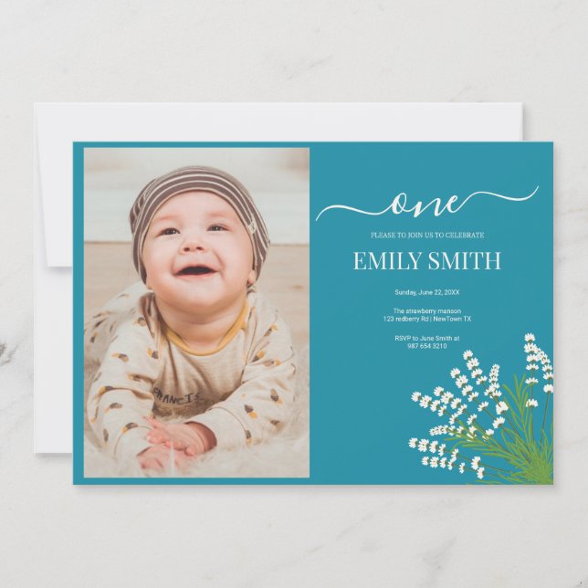 Carte Floral 1er anniversaire (Devant)