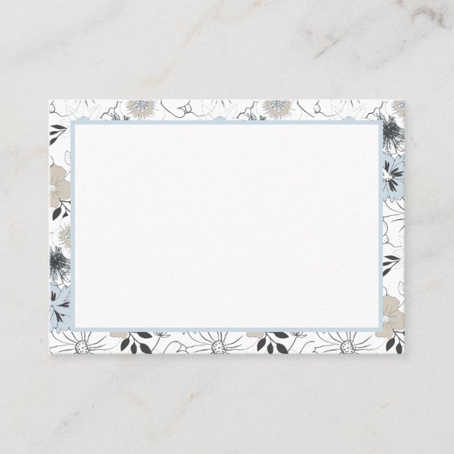 Carte Floral Affirmation À Faire Note (Devant)